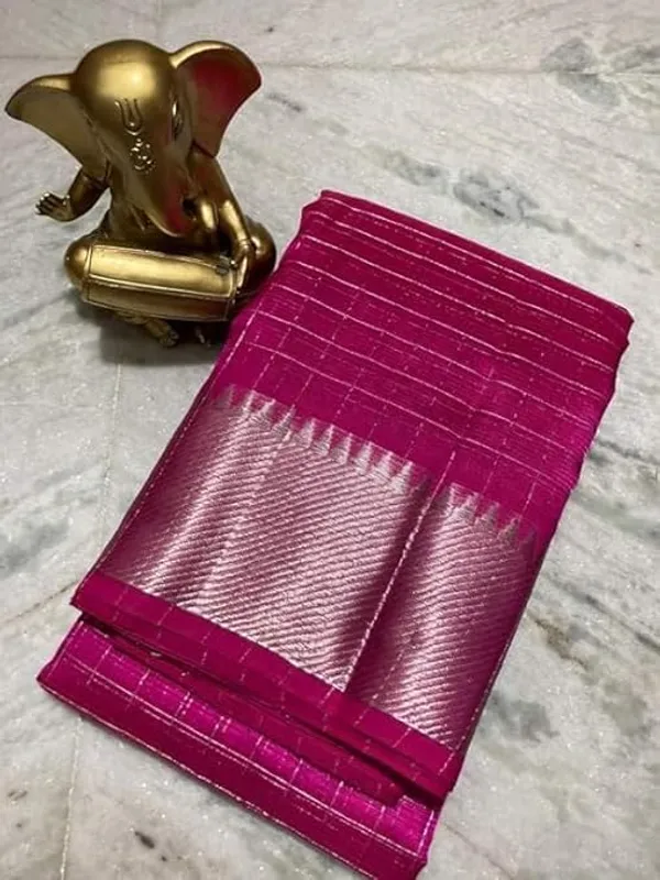 Pink_Exquisite_Semi_Silk_Sarees_with_Blouse