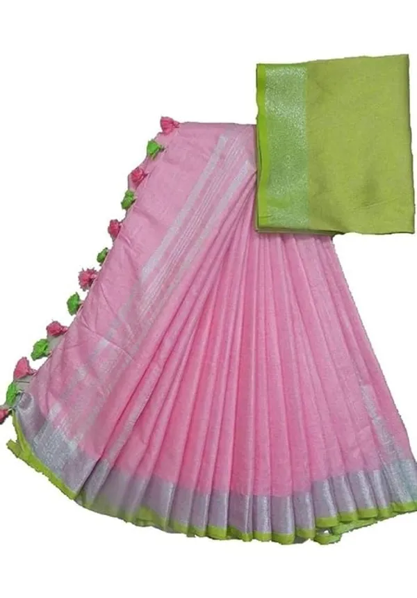 Women's_Linen_Slub_Saree_with_Blouse_Piece_for_Every_Occasion