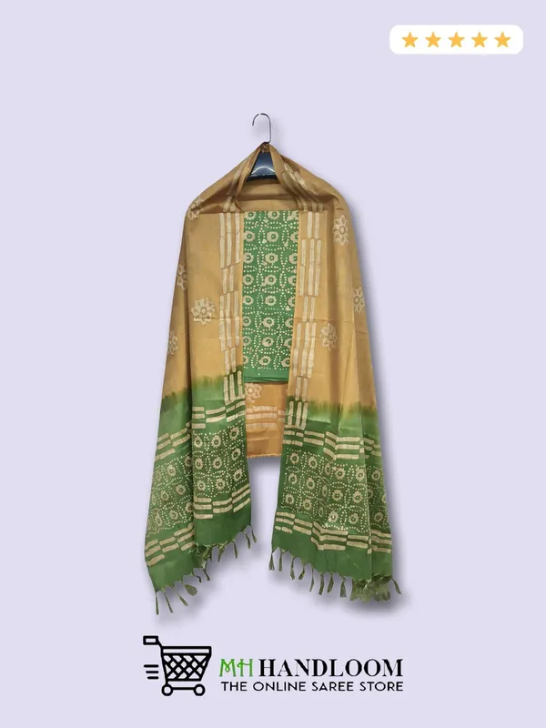 MH_HANDLOOM_Women's_Cotton_Silk_Batik_Print_Unstitched_Salwar_Suits_with_Dupatta