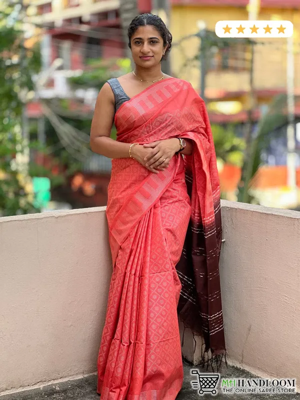 MH_HANDLOOM_WOMEN'S_SEMI_SILK_SAREE_WITH_BLOUSE_PIECE