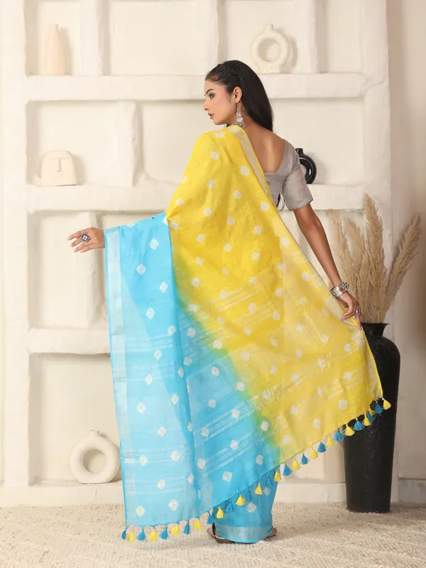 MH_HANDLOOM_LINEN_SLUB_SIBORI_DESIGN_SAREE_WITH_BLOUSE