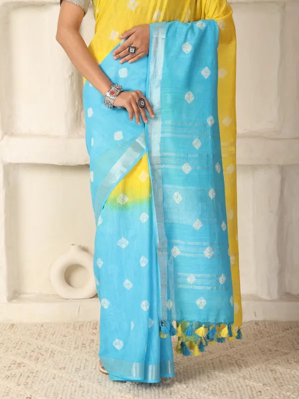 MH_HANDLOOM_LINEN_SLUB_SIBORI_DESIGN_SAREE_WITH_BLOUSE