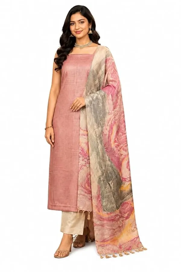 MH_HANDLOOM_Cotton_Silk_Unstitched_Suit_Set_for_Women_with_Marble_Print_Dupatta_|_Salwar_Suit_Dress_Material_for_Women_&_Girls