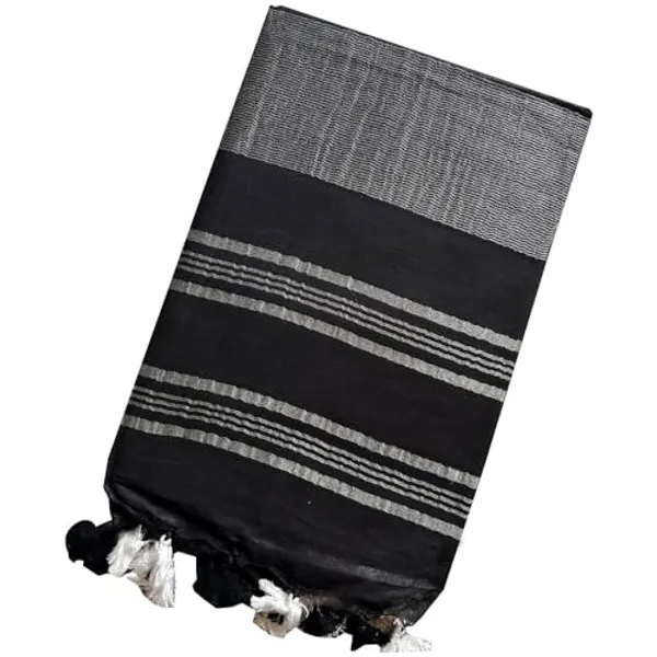 MH_HANDLOOM_WOMEN'S_LINEN_SAREE_WITH_BLOUSE_PIECE