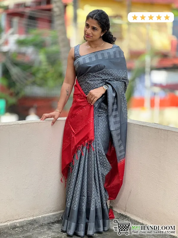 MH_HANDLOOM_WOMEN'S_SEMI_SILK_SAREE_WITH_BLOUSE_PIECE