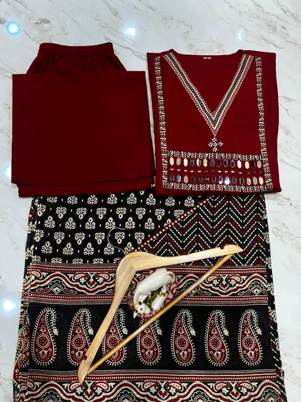 Cotton_Mirror_Work_Kurta_With_Pant_&_Dupatta_Set__.