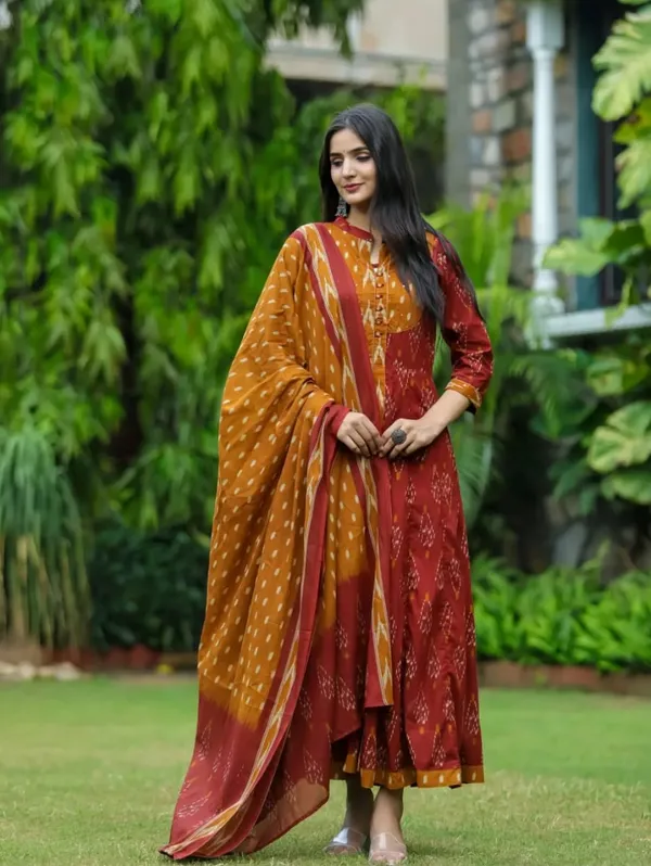 Cotton_Printed_Anarkali_Kurta_With_Pant_&_Dupatta_Set__.