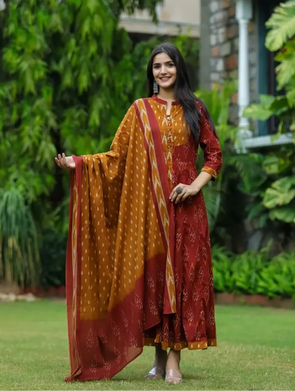 Cotton_Printed_Anarkali_Kurta_With_Pant_&_Dupatta_Set__.