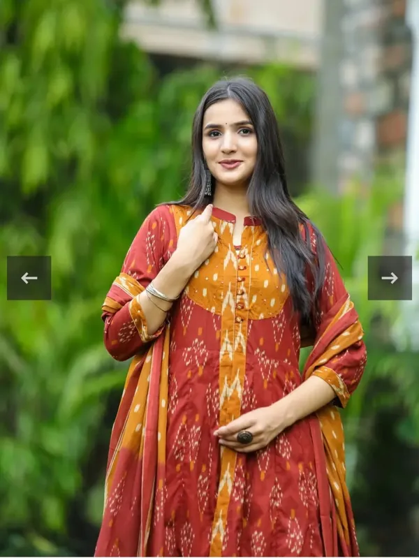 Cotton_Printed_Anarkali_Kurta_With_Pant_&_Dupatta_Set__.
