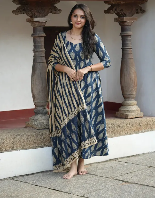 Cotton_Printed_Anarkali_Kurta_With_Pant_&_Dupatta_Set__.