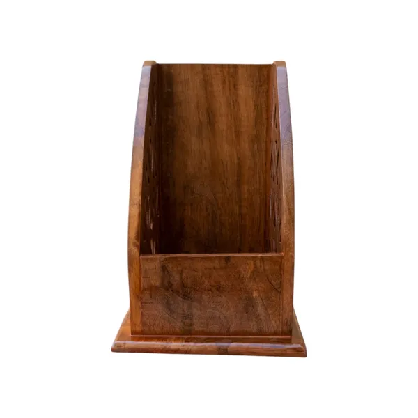 THE_URBAN_STORE_Decorative_&_Handcarved_Wooden_Wall_Mount_Magazine_Holder_/_Card_Holder_/_Paper_Holder_for_Home_&_Office_in_Clear_Walnut_Finish_(23.5_x_18_x_27_cm)_TUSMG09