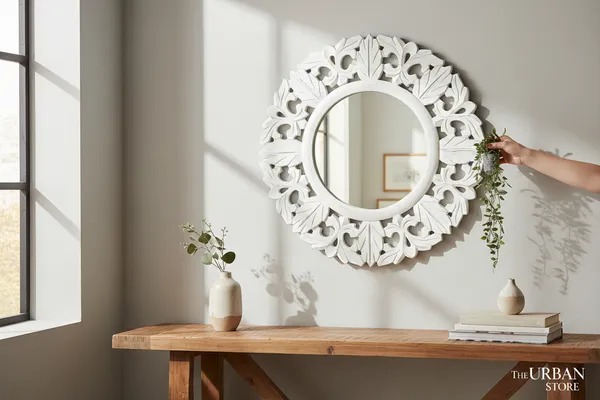 Wood_Hand_Crafted_Round_Shape_Distressed_White_Finished_Vanity_Wall_Mirror_for_Living_Room,_20"X_20"_(Multicolor)