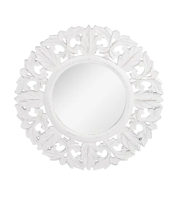 Wood_Hand_Crafted_Round_Shape_Distressed_White_Finished_Vanity_Wall_Mirror_for_Living_Room,_20"X_20"_(Multicolor)