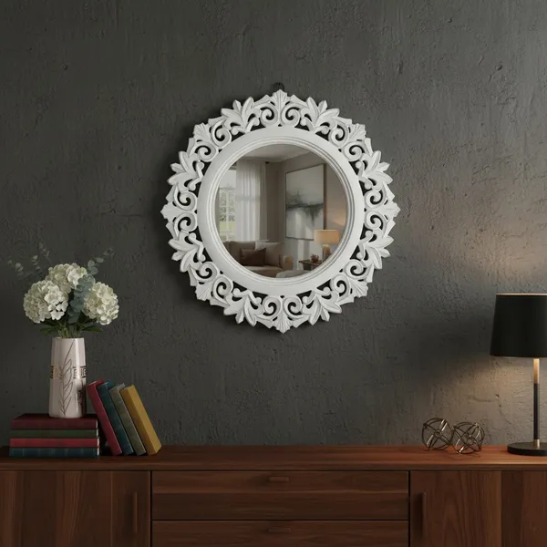 Decorative_&_Hand_Crafted_Wooden_Round_Wall_Mirror,_TUSMR71_(50_x_50_x_2_CM)