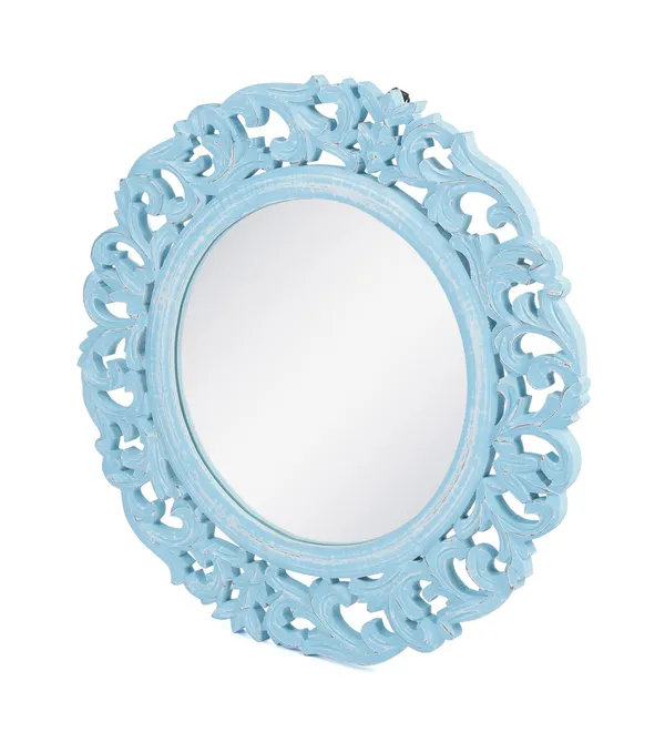Decorative_Hand_Crafted_Wooden_Round_Shape_Vanity_Wall_Mirror_Glass_for_Living_Room,_Bathroom,_Bedroom_(20"x_20"_Inches)
