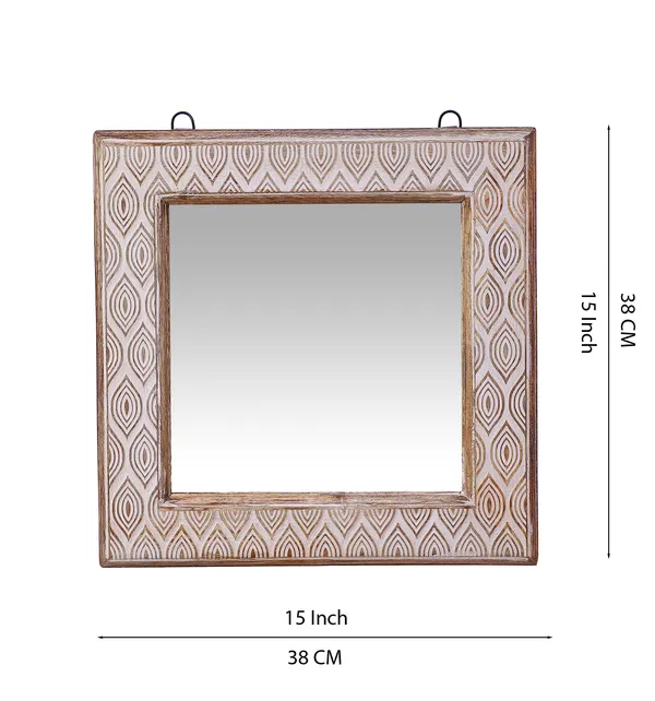 Decorative_&_Handcrafted_Wooden_Wall_Mirror_For_Living_Room,_Bedroom,_Washroom,_Kids_Room,_Office_in_Antique_White_Finish_(_15"x15"_)