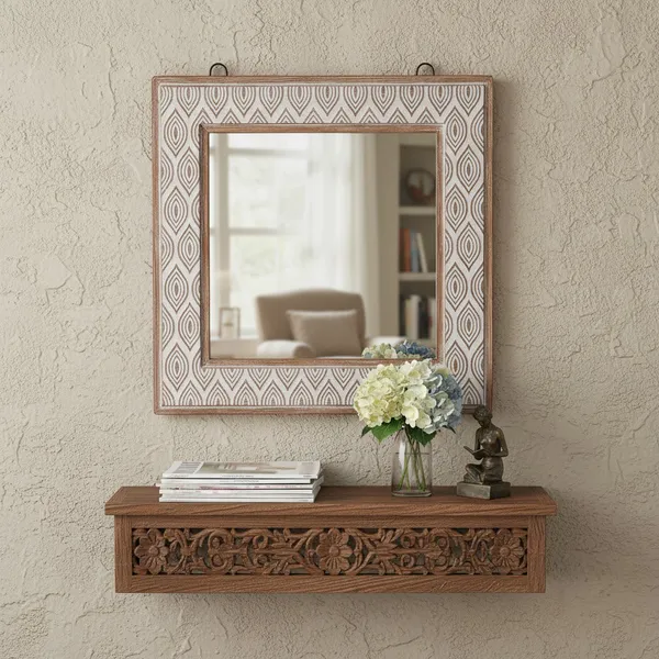 Decorative_&_Handcrafted_Wooden_Wall_Mirror_For_Living_Room,_Bedroom,_Washroom,_Kids_Room,_Office_in_Antique_White_Finish_(_15"x15"_)