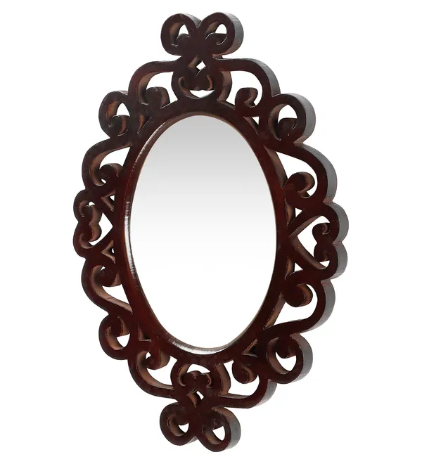 Decorative_&_Hand_Crafted_Wooden_Wall_Mirror_in_Walnut_Finish_(45_x_35_cm)_MR78