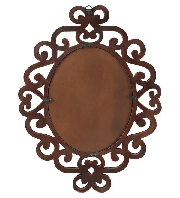 Decorative_&_Hand_Crafted_Wooden_Wall_Mirror_in_Walnut_Finish_(45_x_35_cm)_MR78