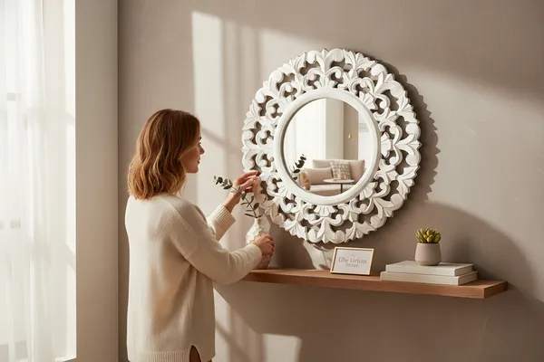 Wood_Hand_Crafted_Round_Shape_Vanity_Wall_Mirror_for_Living_Room,_50X_50_X_1.5_Cm_(Multicolor)