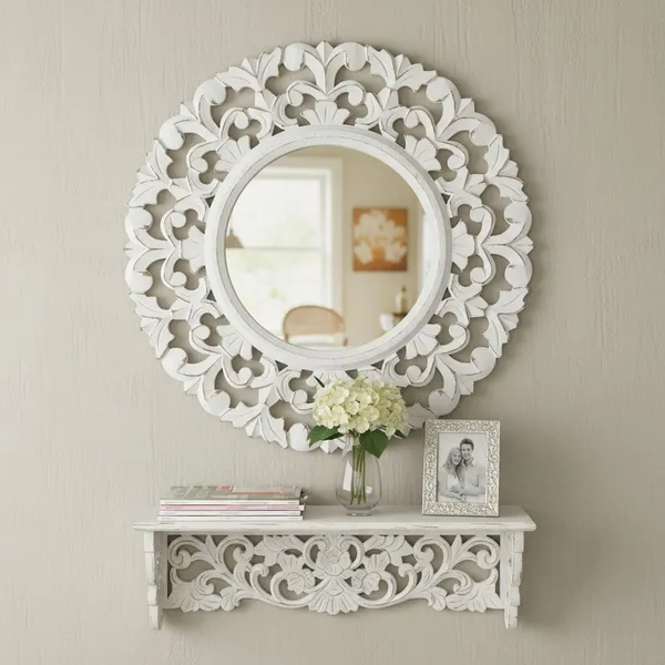 Wood_Hand_Crafted_Round_Shape_Vanity_Wall_Mirror_for_Living_Room,_50X_50_X_1.5_Cm_(Multicolor)
