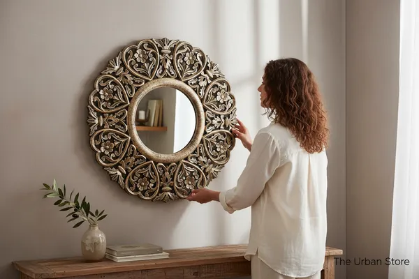 Decorative_and_Hand_Crafted_Wooden_Mirror_in_Distressed_Antique_Black_Gold_Finish,_27"x27"