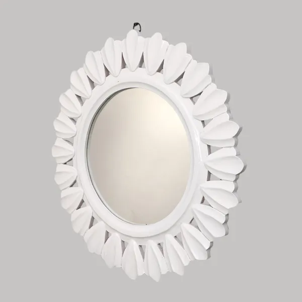 Decorative_and_Hand_Crafted_Wooden_Wall_Mirror_in_Duco_White_Finish_-_20"_x_20"