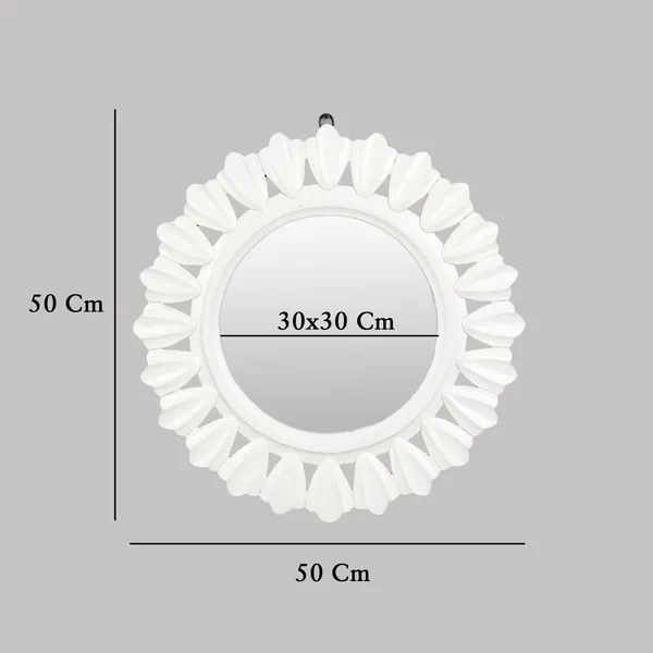 Decorative_and_Hand_Crafted_Wooden_Wall_Mirror_in_Duco_White_Finish_-_20"_x_20"