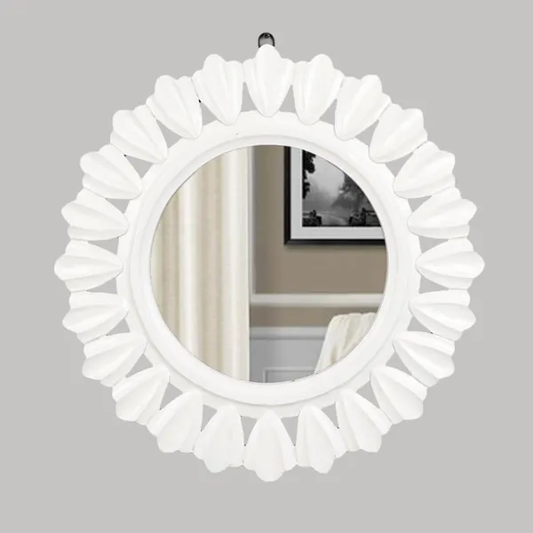 Decorative_and_Hand_Crafted_Wooden_Wall_Mirror_in_Duco_White_Finish_-_20"_x_20"