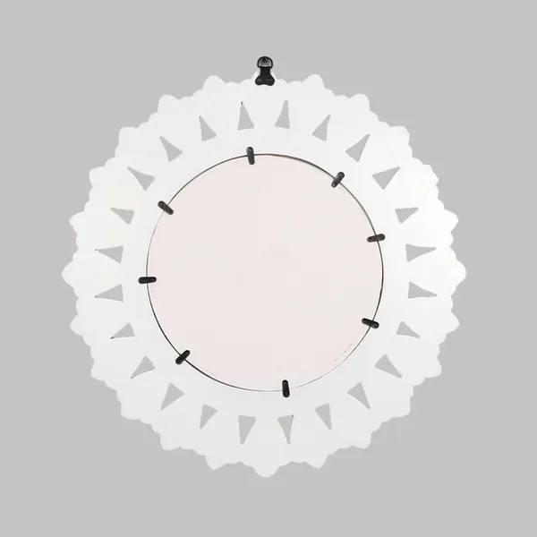 Decorative_and_Hand_Crafted_Wooden_Wall_Mirror_in_Duco_White_Finish_-_20"_x_20"