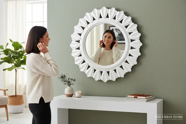 Decorative_and_Hand_Crafted_Wooden_Wall_Mirror_in_Duco_White_Finish_-_20"_x_20"