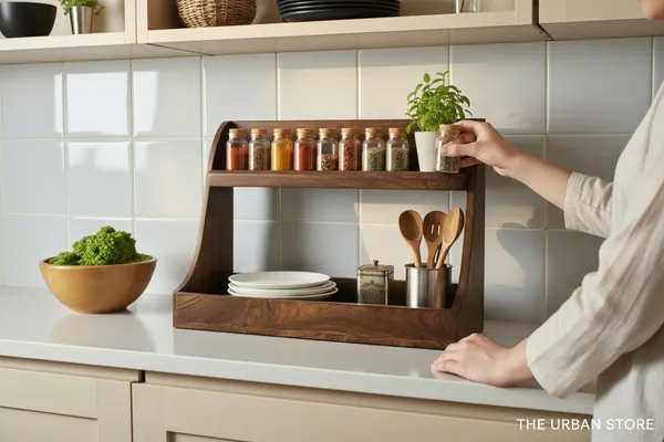 THE_URBAN_STORE_TUSBR03_Handcrafted_Wooden_Decorative_Bathroom/Kitchen_Rack/Shelf-_Rustic_&_Elegant_Centerpiece_for_Bathroom_&_Kitchen_(38_x_27_x_15_cm)