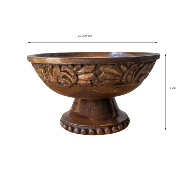 THE_URBAN_STORE_Handcrafted_Wooden_Decoratrive_Fruit_Bowl-_Rustic_&_Elegant_Centerpiece_for_Dining_&_Kitchen_(26_x_26_x_15_cm)