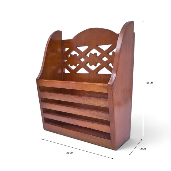 THE_URBAN_STORE_Handcrafted_Wooden_Magazine_Holder_&_Stand_|_Tabletop_&_Wall-Mounted_Magazine_Rack_with_Decorative_Cutwork_Design_|_Newspaper,_Book_&_Magazine_Organizer_for_Home_&_Office