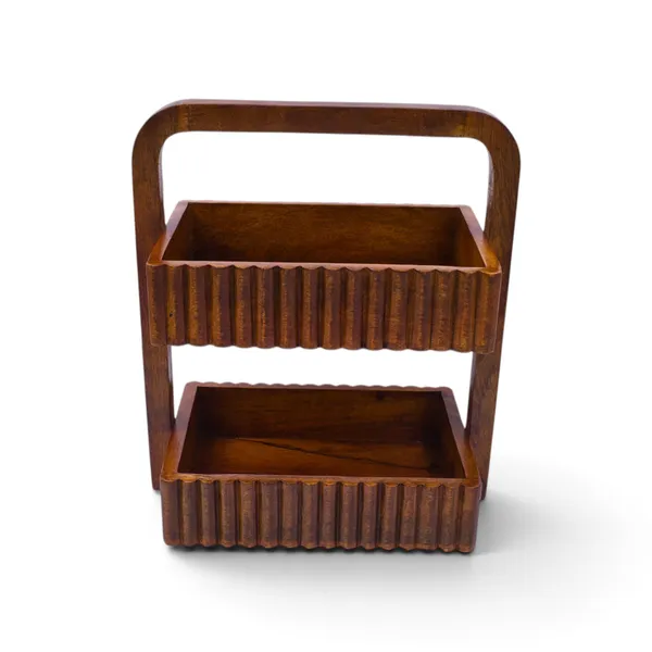 THE_URBAN_STORE_Handcrafted_Wooden_Utility_Caddy_&_Organizer_|_Decorative_Multipurpose_Storage_Basket_with_Compartments_|_Kitchen,_Dining,_Tea_&_Coffee_Organizer_for_Home_&_Office