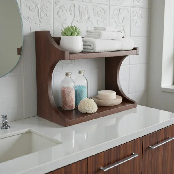 THE_URBAN_STORE_Shelf,_Rack_for_Bathroom_and_Kitchen_Wooden_Walnut_Color_31_x_15_X_25_CM_Pack_of_One_Modern_Style_Elegantly_Hand_Crafted_for_Home_and_Office_Decor_TUSKR03
