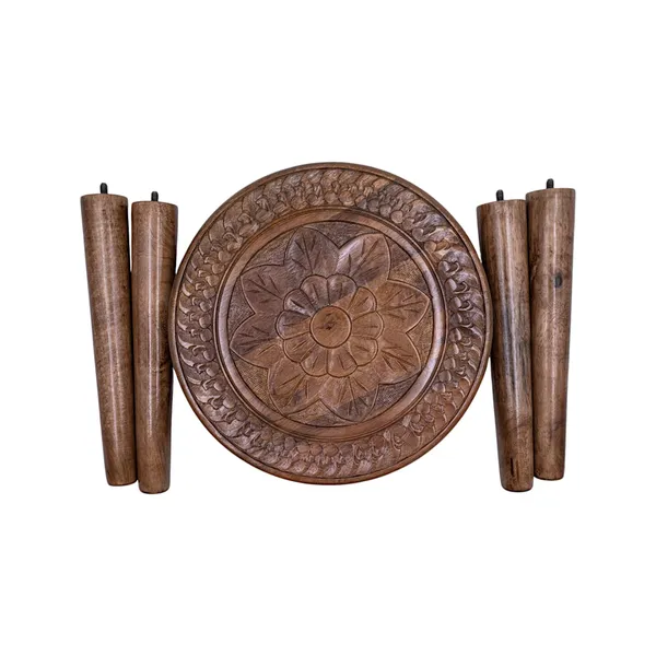 THE_URBAN_STORE_TUSTB41_Small_Sofa_Side_Table/Accent_Table/Pot/Statue/Night_Lamp_Table_for_Living_Room,_Bedroom,_Children_Room_(36_x_36_x36_CM)_Brown