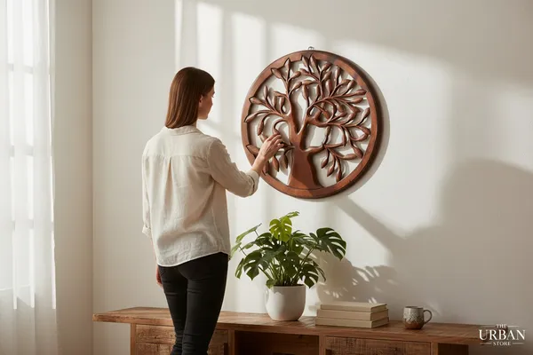 The_Urban_Store_Handcrafted_Wooden_Tree_of_Life_Wall_Decor_|_Round_Wooden_Wall_Hanging_Art_|_Decorative_Wall_Accent_for_Living_Room,_Bedroom,_Office_&_Entryway_|_Rustic_Home_Décor_|_Brown_Finish