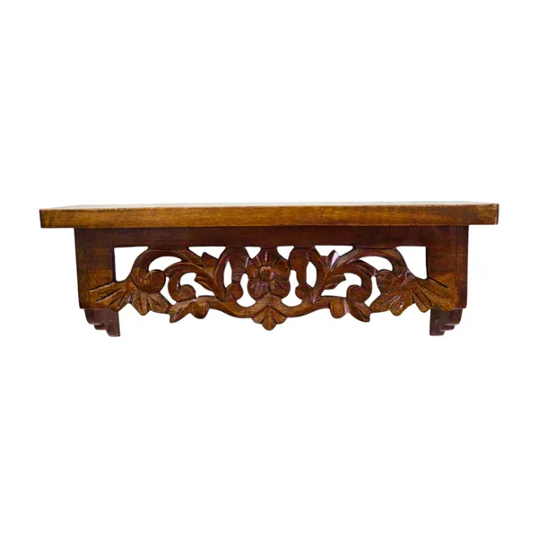 The_Urban_Store_Handcrafted_Wooden_Wall_Floating_Shelf_with_Intricate_Floral_Carving_|_Decorative_Hanging_Display_Shelf_for_Home_Décor,_Living_Room,_Bedroom_&_Entryway