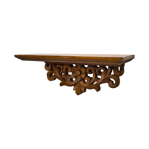 The_Urban_Store_Handcrafted_Wooden_Wall_Floating_Shelf_with_Intricate_Floral_Carving_|_Decorative_Hanging_Display_Shelf_for_Home_Décor,_Living_Room,_Bedroom_&_Entryway