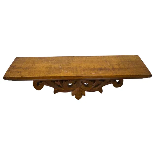 The_Urban_Store_Handcrafted_Wooden_Wall_Floating_Shelf_with_Intricate_Floral_Carving_|_Decorative_Hanging_Display_Shelf_for_Home_Décor,_Living_Room,_Bedroom_&_Entryway