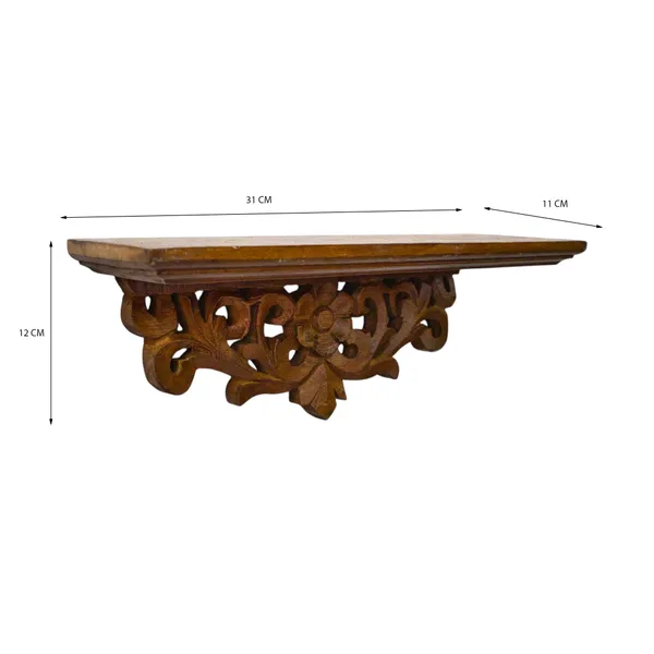 The_Urban_Store_Handcrafted_Wooden_Wall_Floating_Shelf_with_Intricate_Floral_Carving_|_Decorative_Hanging_Display_Shelf_for_Home_Décor,_Living_Room,_Bedroom_&_Entryway