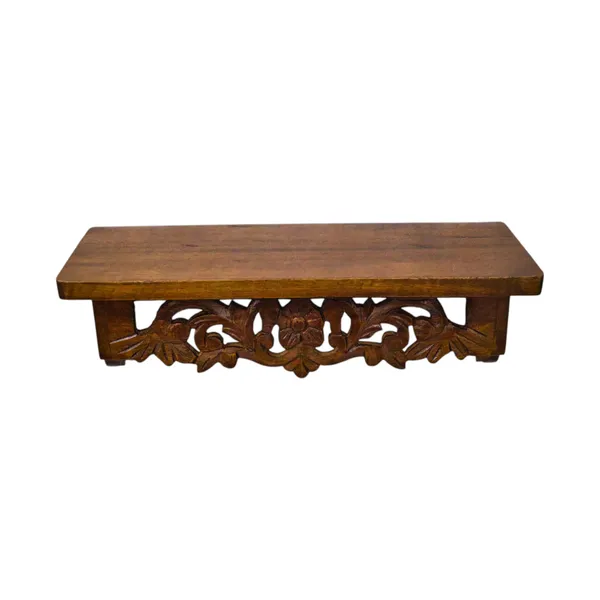 The_Urban_Store_Handcrafted_Wooden_Wall_Floating_Shelf_with_Intricate_Floral_Carving_|_Decorative_Hanging_Display_Shelf_for_Home_Décor,_Living_Room,_Bedroom_&_Entryway