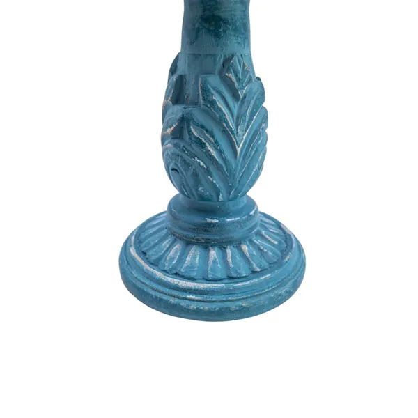 The_Urban_Store_TUSCH14_Decorative_&_Handcarved_Wooden_Table_Top_Candle_Holder/Table_Décor/Home_Décor/Gift/in_Distressed_Blue_Finish_for_Home_&_Office_(21x12x12_CM)