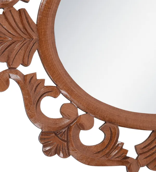 Decorative_&_Hand_Crafted_Wooden_Oval_Shape_Vanity_Wall_Mirror_for_Living_Room,_Bathroom,_Bedroom_(24x20)_Inches