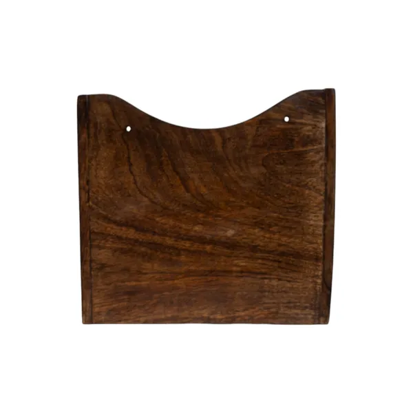 THE_URBAN_STORE_Decorative_&_Handcarved_Wooden_Wall_Mount_Magazine_Holder_/_Card_Holder_/_Paper_Holder_for_Home_&_Office_in_Clear_Walnut_Finish_(9.5"_x_4"_x_9.5")