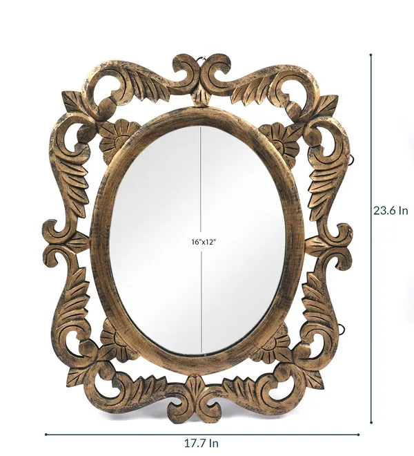 Decorative_Hand_Crafted_Antique_Gold_Finish_Wooden_Oval_Shape_Vanity_Wall_Mirror_for_Living_Room,_Bathroom,_Bedroom_(24x20)_Inches