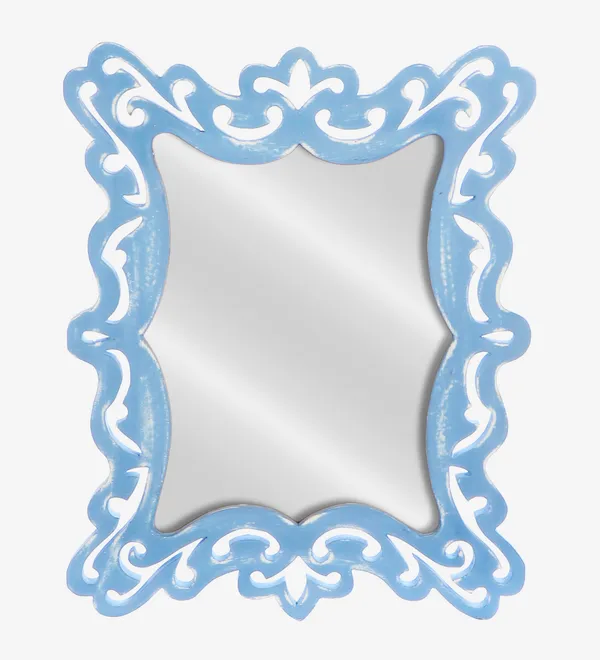 Decorative_&_Handcrafted_Wooden_Wall_Mirror_For_Living_Room,_Bedroom,_Washroom,_Kids_Room,_Office,_20_Inch_x_16_Inch_(Blue)