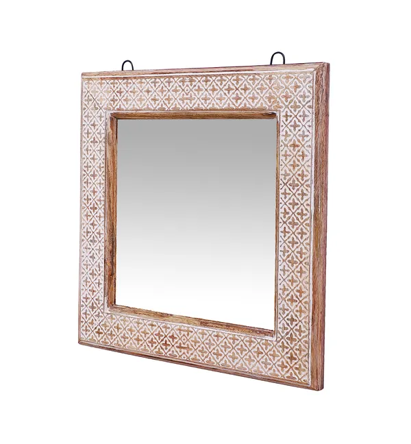 Decorative_&_Handcrafted_Wooden_Wall_Mirror_For_Living_Room,_Bedroom,_Washroom,_Kids_Room,_Office_in_Antique_White_Finish_(_15"x15"_)