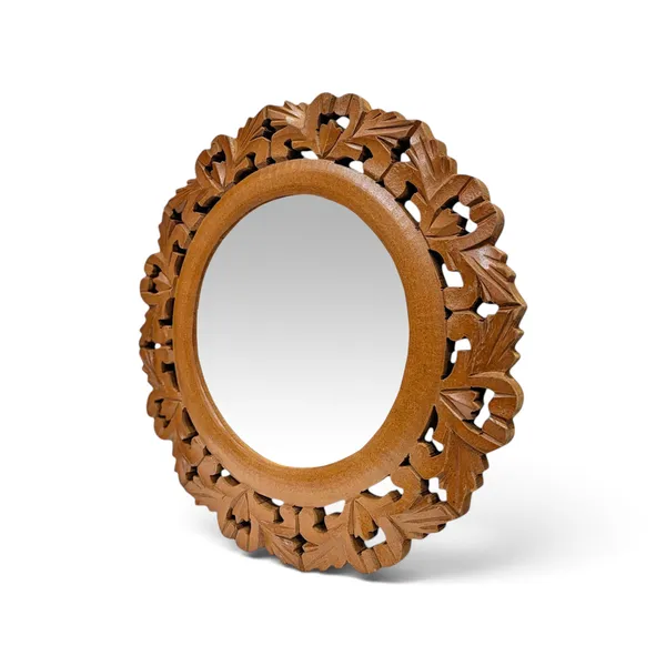 Decorative_Hand_Crafted_Wooden_Round_Shape_Vanity_Wall_Mirror_Glass_for_Living_Room,_Bathroom,_Bedroom_(35x_35_x_1.5_CM)